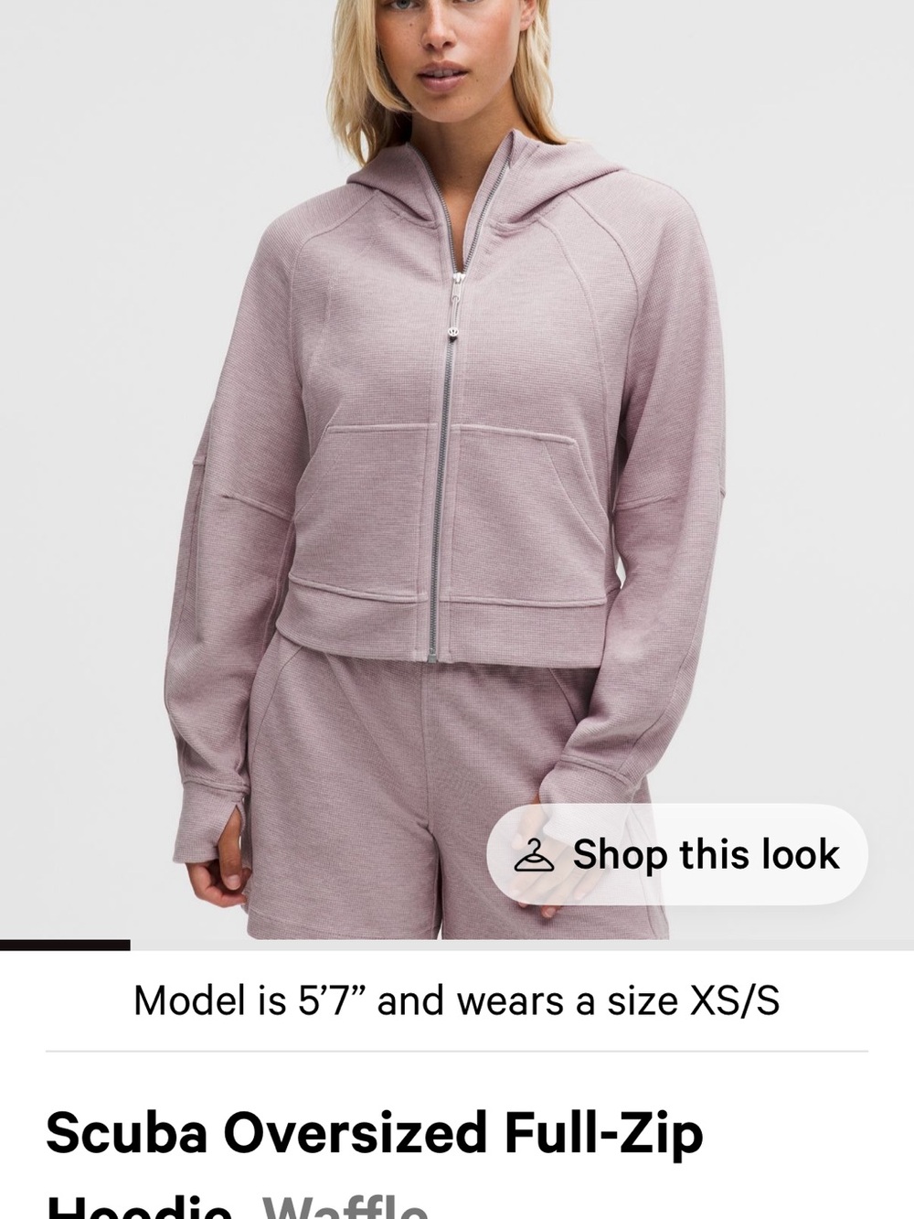 Scuba Full-Zip Hoodie - Dusty Pink
